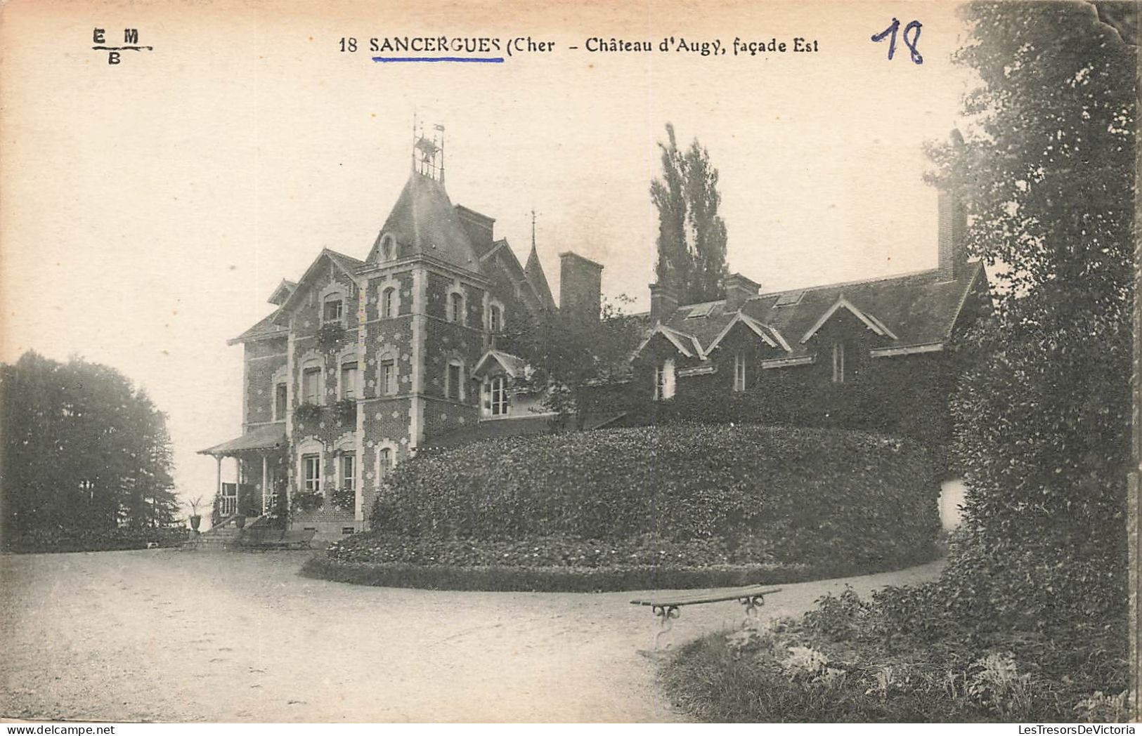 FRANCE - Sancergues (Cher) - Vue Générale De L'extérieur Du Château D'Augy Façade Est - Carte Postale Ancienne - Sancergues