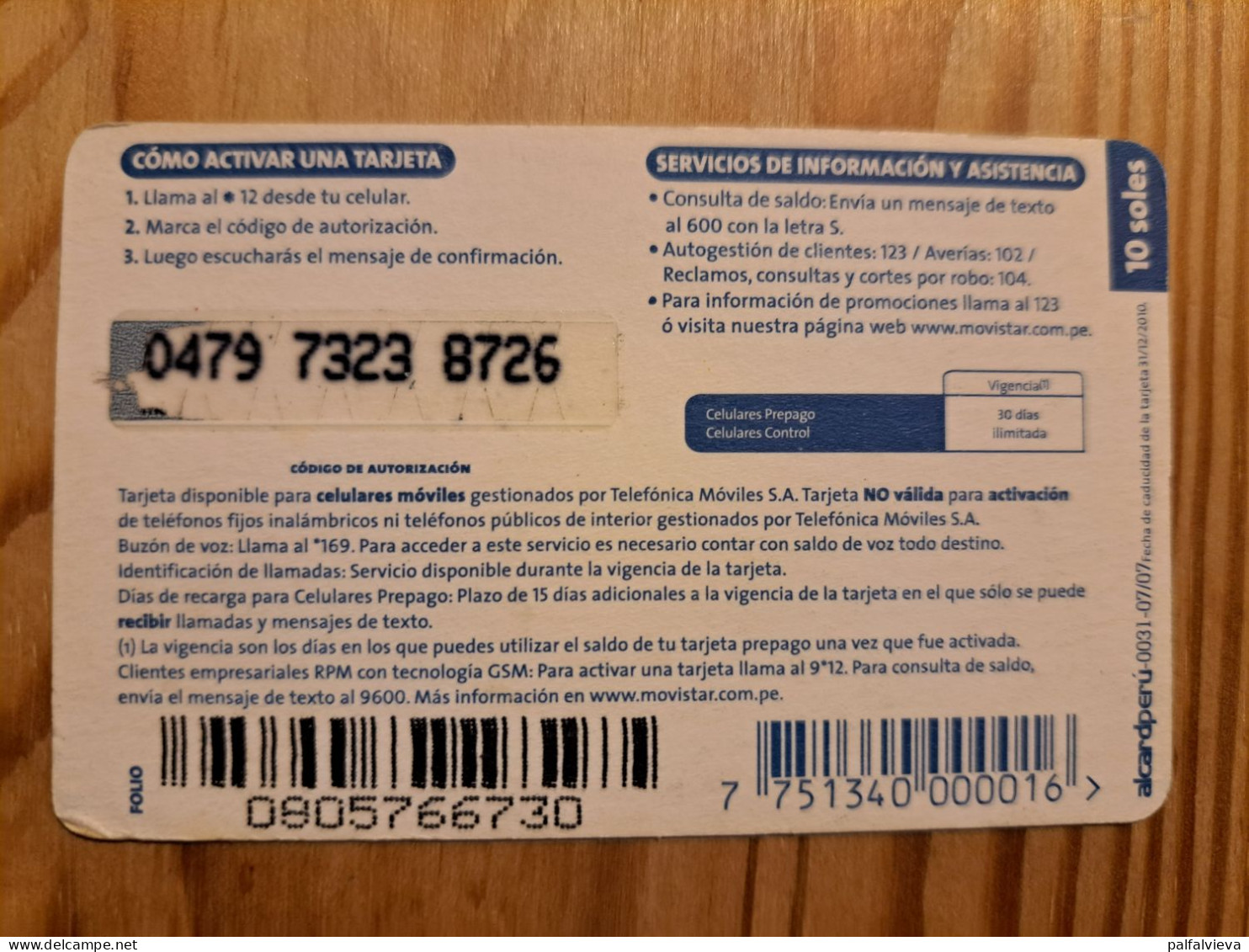 Prepaid Phonecard Argentina, Telefonica, Movistar - Woman - Argentine