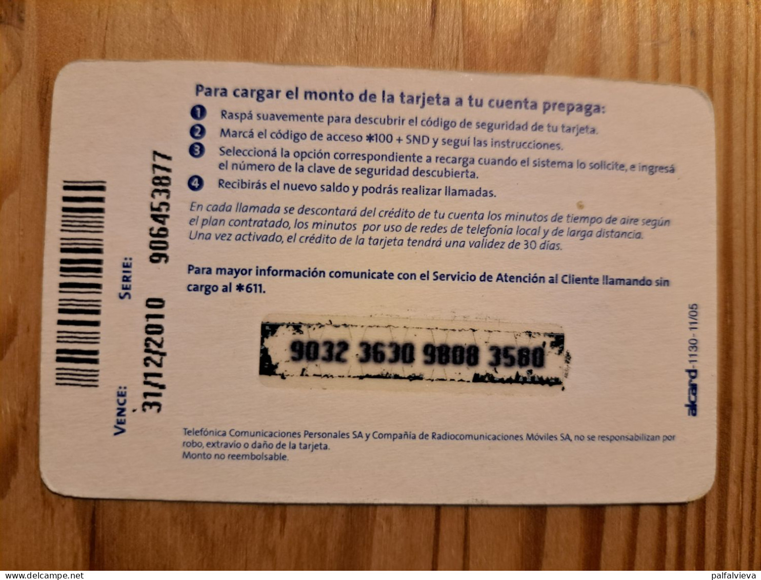 Prepaid Phonecard Argentina, Telefonica, Movistar - Woman - Argentinien