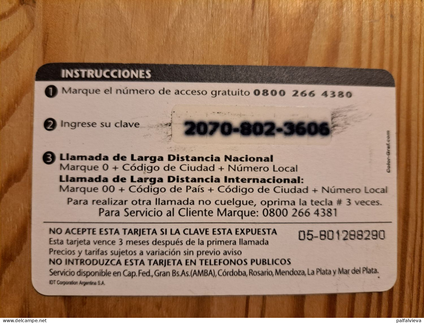 Prepaid Phonecard Argentina, Hable Más - Argentinien