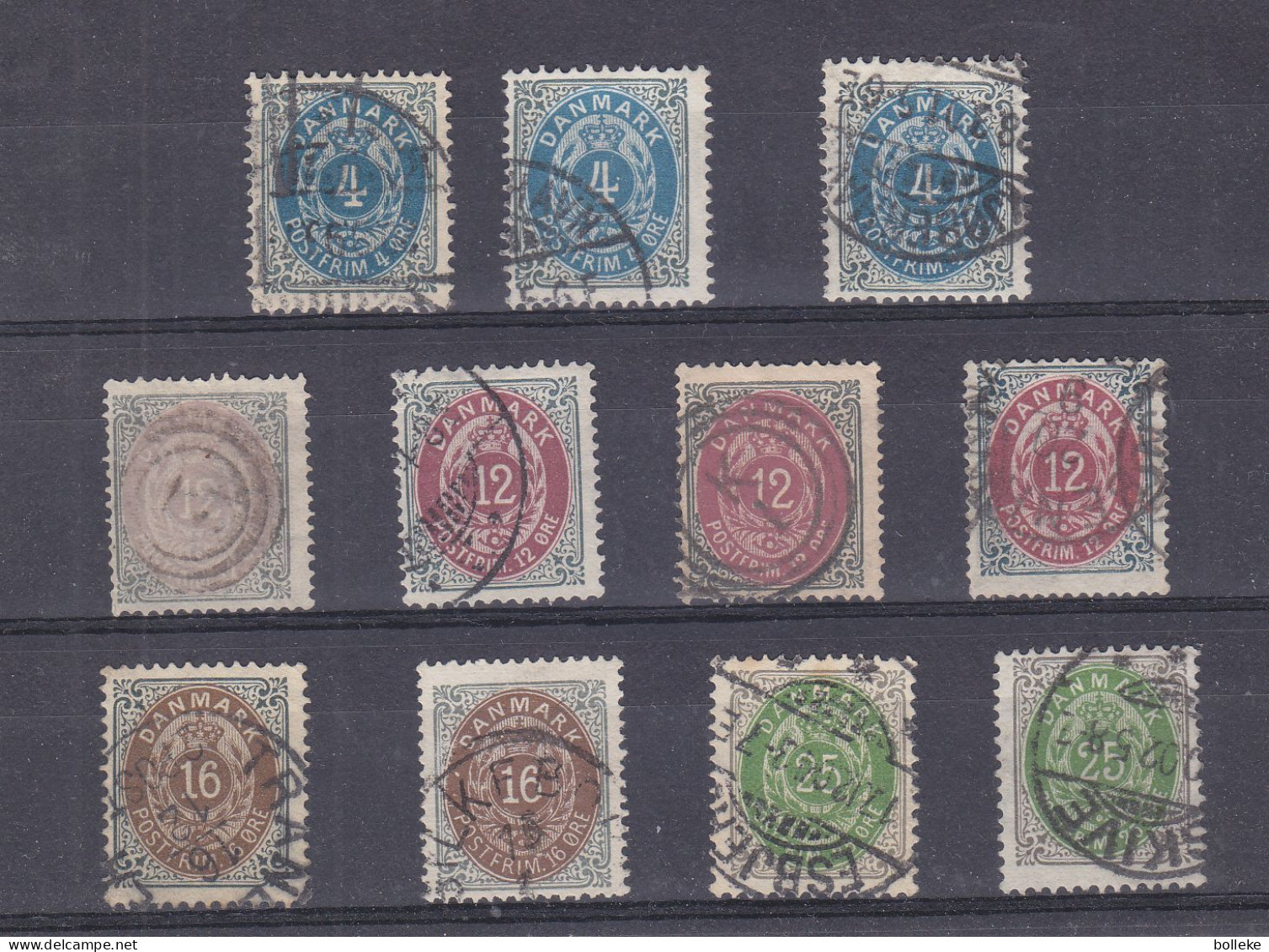 Danemark - Yvert 23, 25, 26, 27 Oblitérés - Valeur 41,50 Euros - Used Stamps