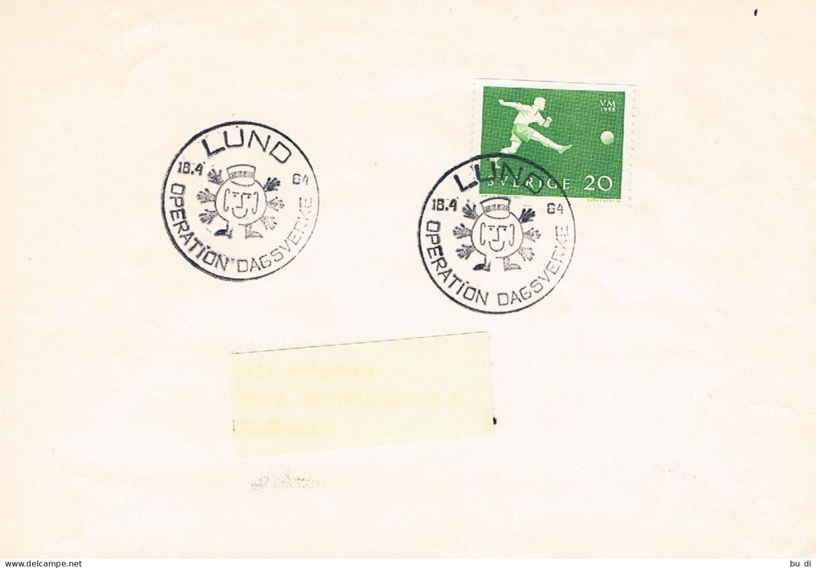 2 Briefe Mit Sonderstempeln Aus Lund (Schweden) - Sport, Fußball, Kongresse - Storia Postale