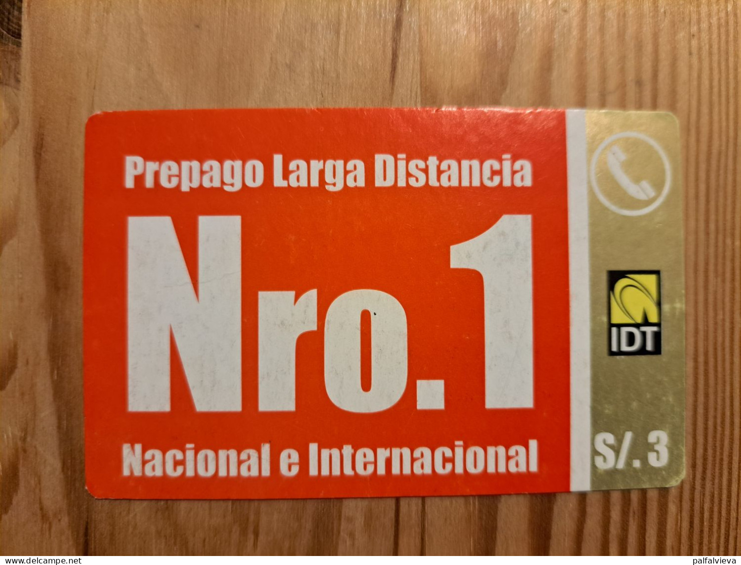 Prepaid Phonecard Peru, IDT - Perú