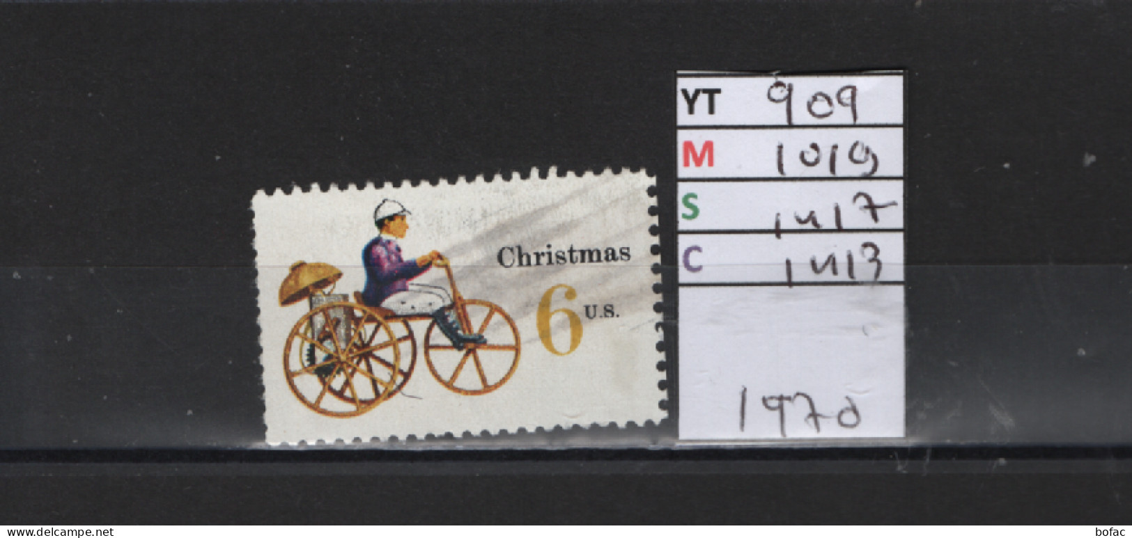 PRIX FIXE Obl  909 YT 1019 MIC 1417 SCO 1413 GIB Tricycle 1970  Etats Unis 58A/13 - Used Stamps