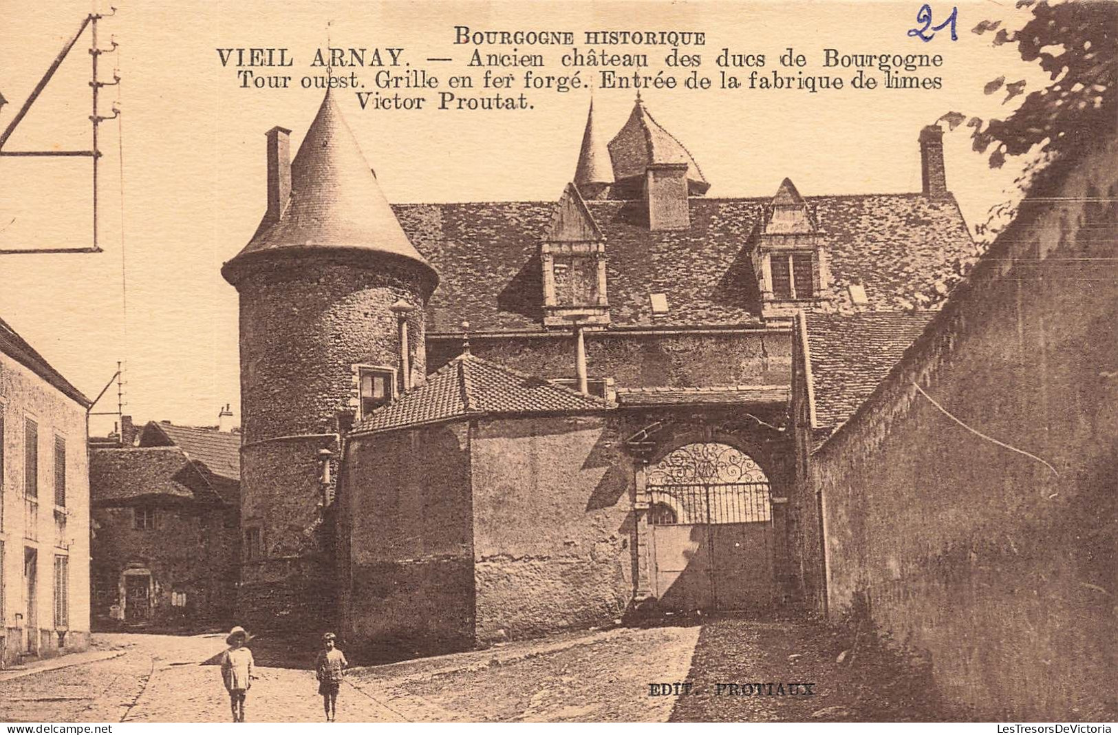 FRANCE - Bourgogne Historique - Vieil Arnay - Vue Générale De L'ancien Château Des Ducs  - Carte Postale Ancienne - Arnay Le Duc