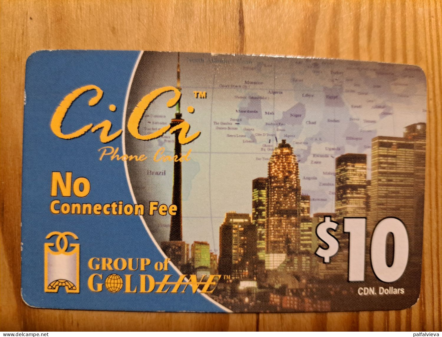 Prepaid Phonecard Canada, Gold Line, CiCi - Canada