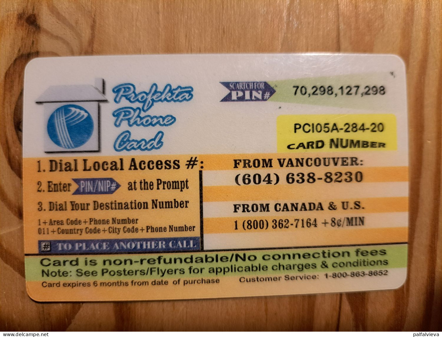 Prepaid Phonecard Canada, Gold Line, CiCi - Kanada