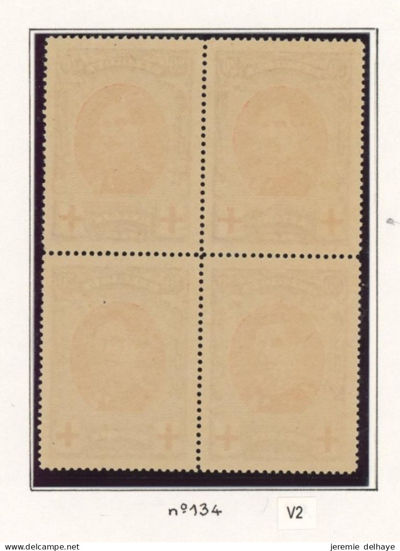 Croix-rouge - N°134 En Bloc De 4** (MNH) - 1914-1915 Rode Kruis