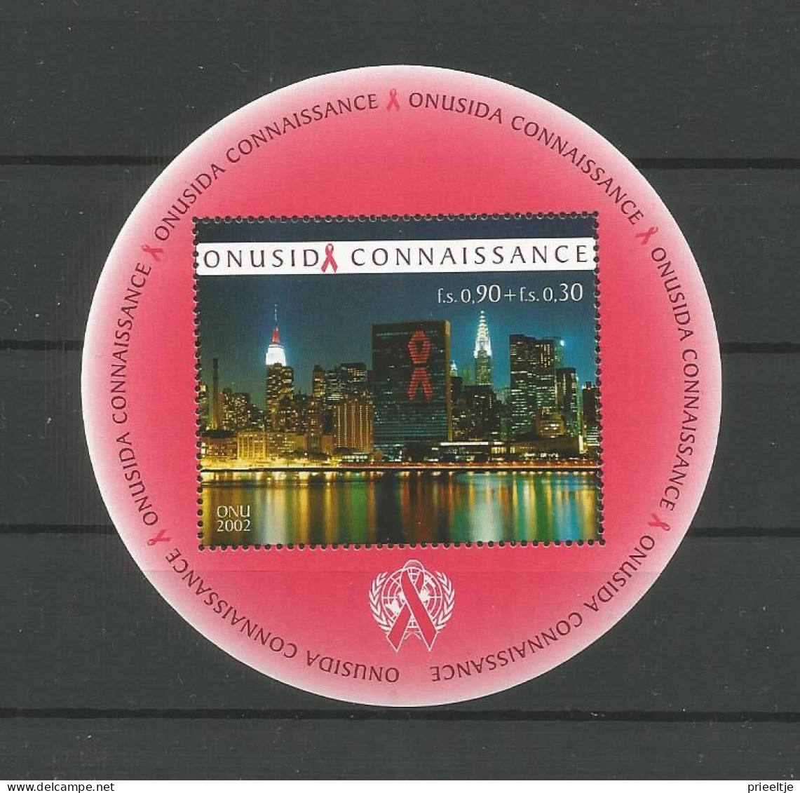 United Nations G. 2002 Aids Awareness S/S  Y.T. BF 17 ** - Blocks & Sheetlets