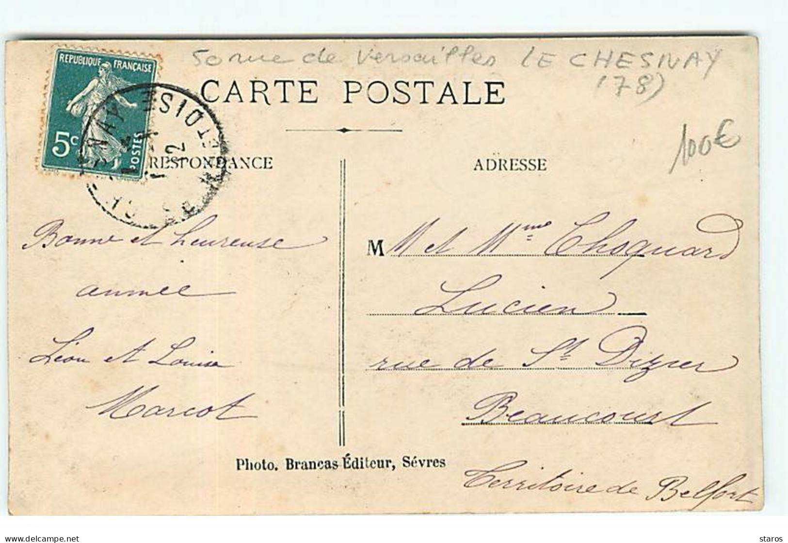 Carte Photo - LE CHESNAY - 50 Rue De Versailles - Horlogerie, Bijouterie - Le Chesnay