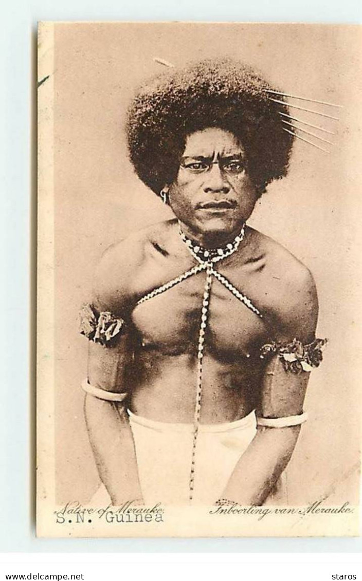 PAPOUASIE - Native Of Marauke - Carte Recoupée Vendue En L'état - Papua-Neuguinea