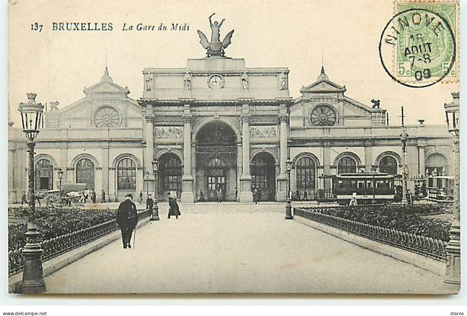 Belgique - BRUXELLES - La Gare Du Midi - Transport (rail) - Stations