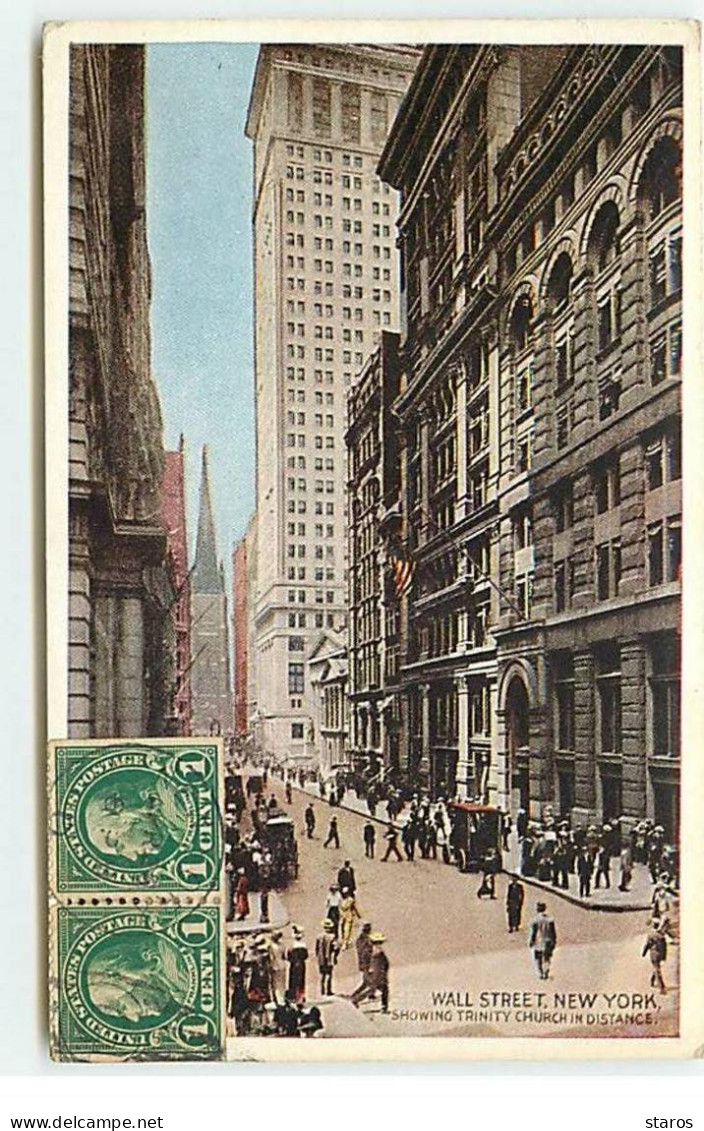 Etats-Unis - NEW YORK - WALL STREET - Showing Trinity Chrurch In Distance - Wall Street
