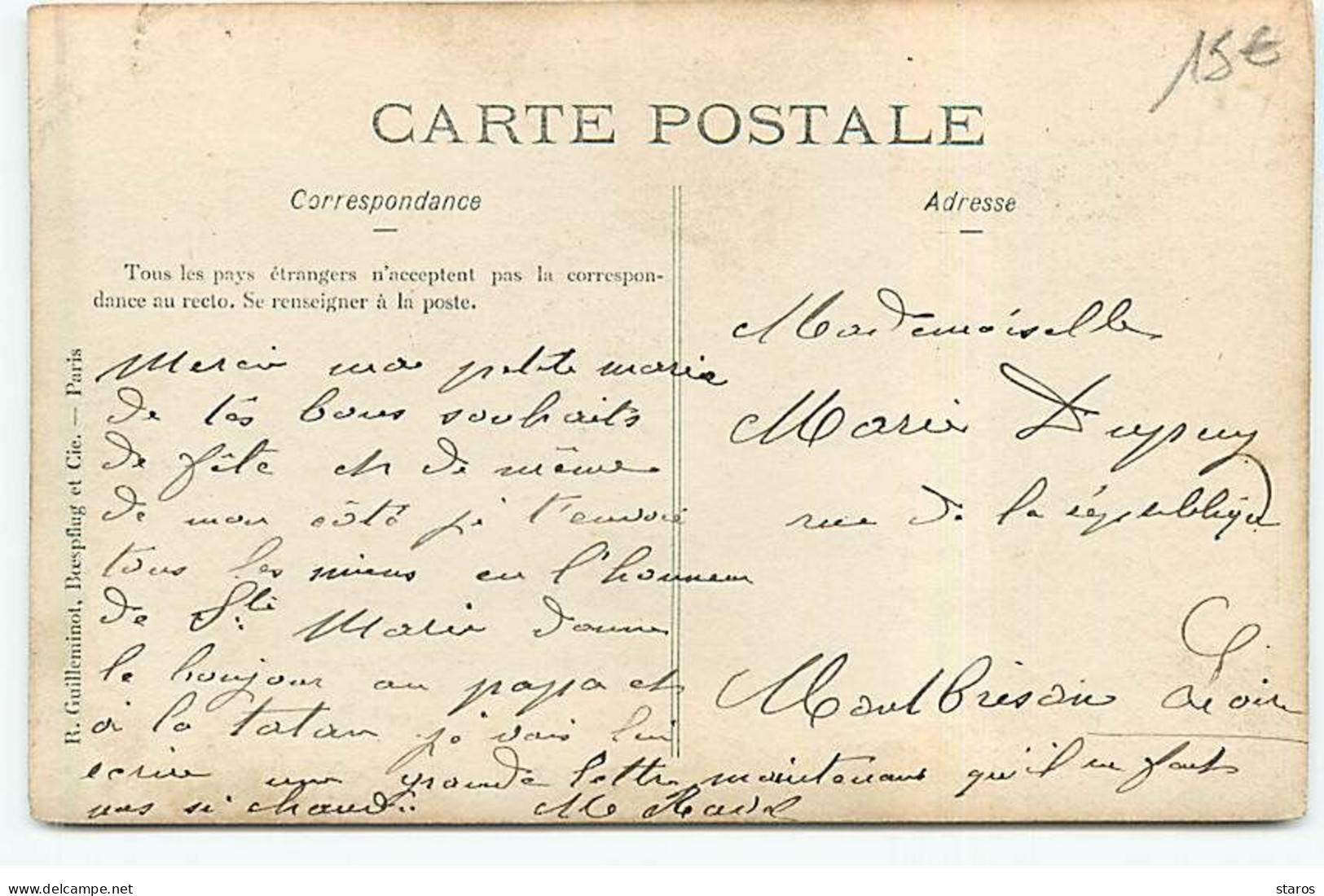 Carte Photo - Fillettes, Un Homme Et Des Femmes Au Pas De Porte Du Restaurant De La Gare - Ristoranti