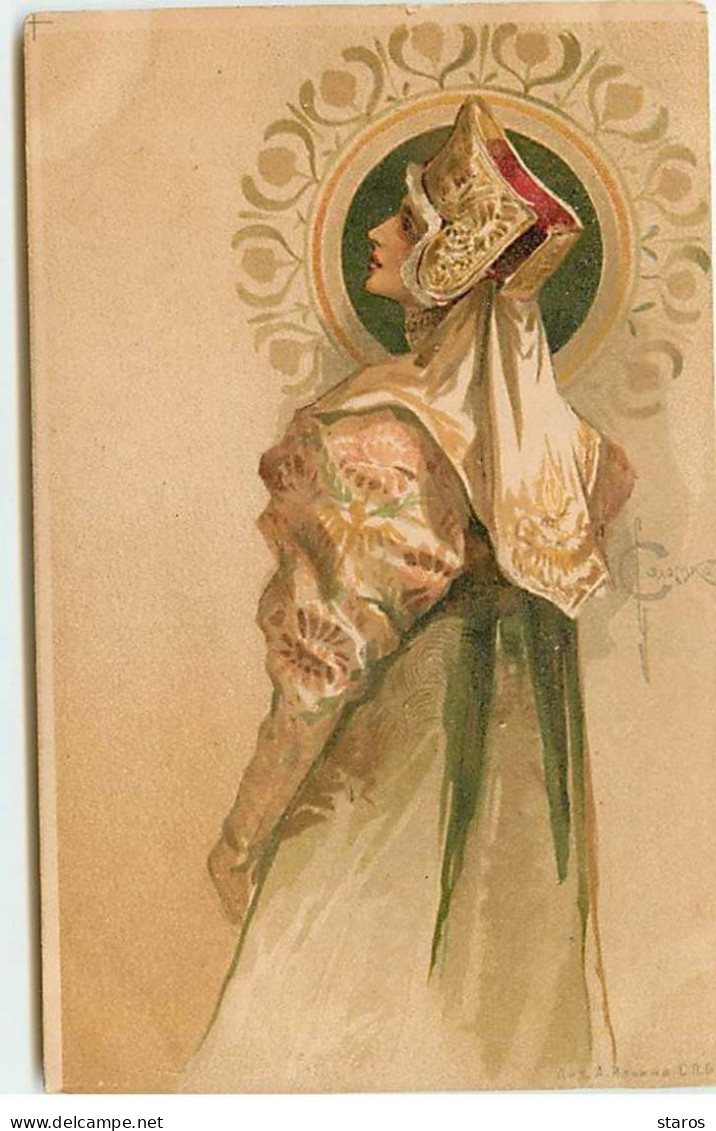 Illustrateur - S. Solomko - Femme De Dos - Art Nouveau - Croix Rouge - Solomko, S.