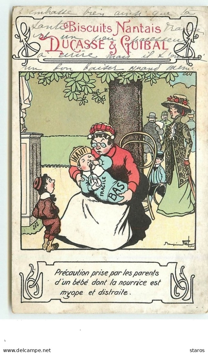 Benjamin Rabier - Biscuits Nantais Ducasse & Guibal - Précausion Prise Par Les Parents - Rabier, B.