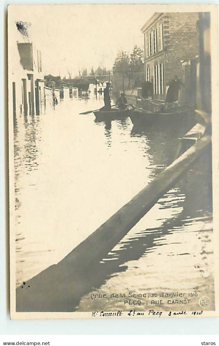 LE PECQ - Crue De La Seine 30 Janvier 1910 - Rue Carnot - Le Pecq