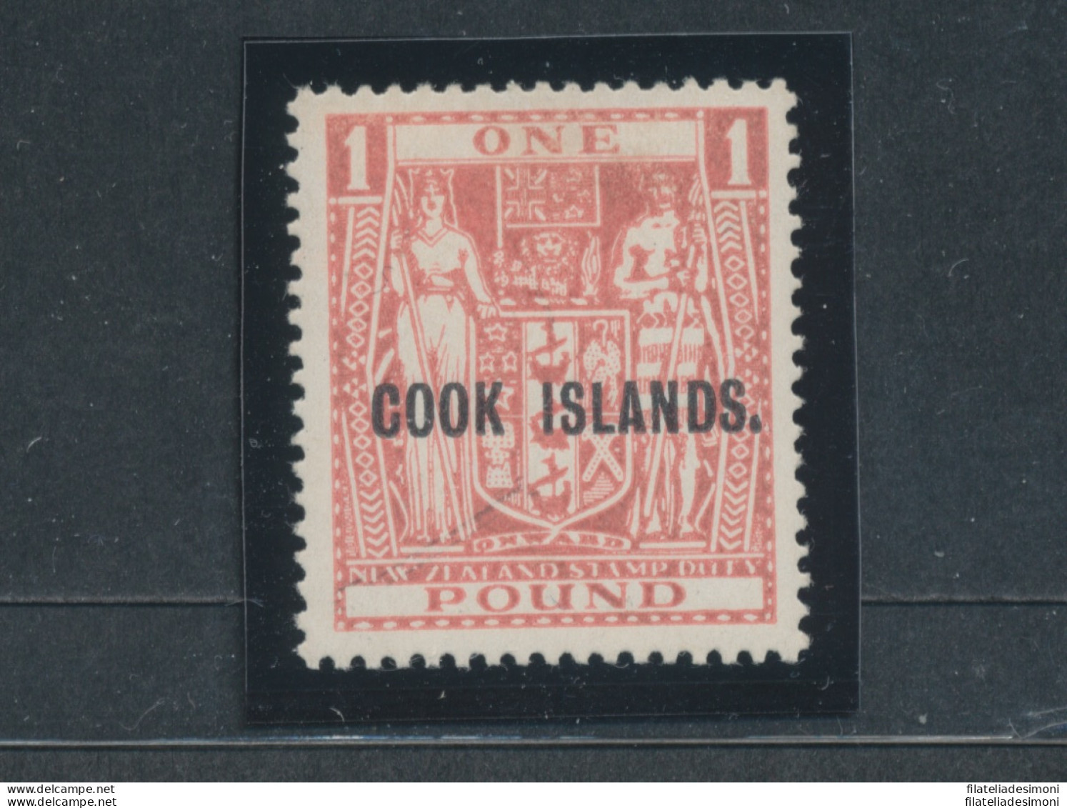 1943-54 COOK ISLANDS, Stanley Gibbons N. 134- 1 £ Pink - Francobollo Di New Zealand Soprastampato Cook Islands. - MNH** - Altri & Non Classificati