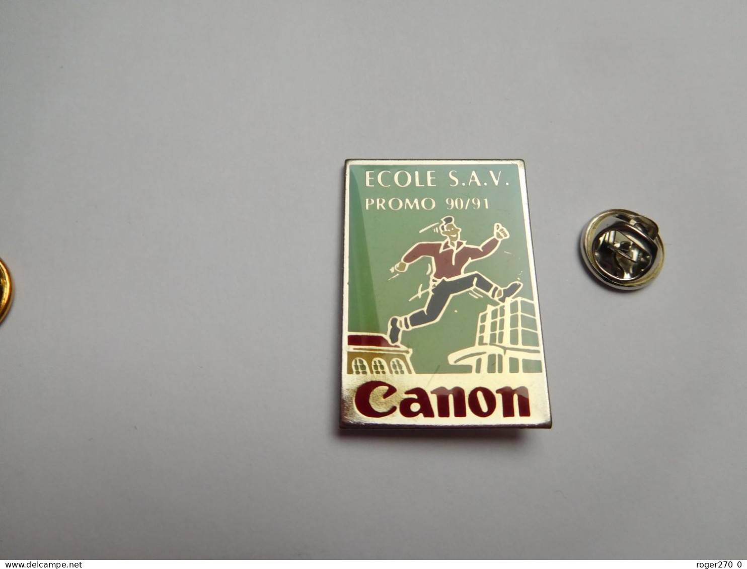 Beau Pin's , Informatique , Canon , Ecole SAV , Promo 90/91 , Signé Tosca - Informatik