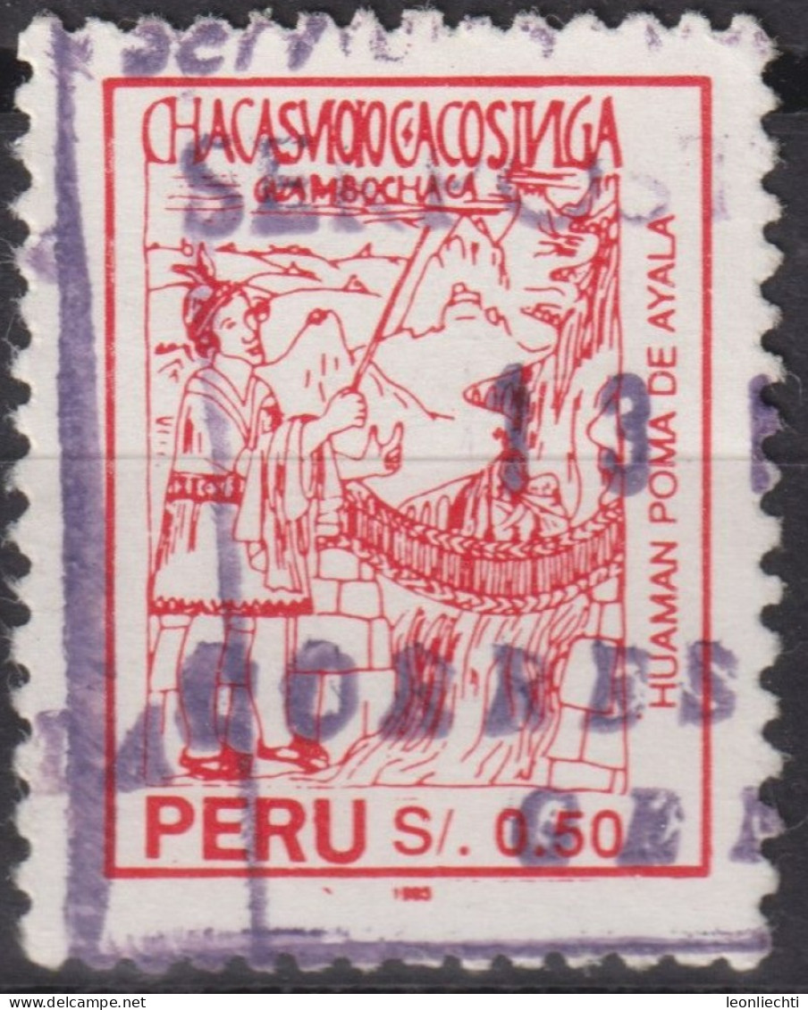 1994 Peru ° Mi:PE 1509, Sn:PE 1067, Yt:PE 1012, Bridge Of Huaman Poma De Ayala - Pérou