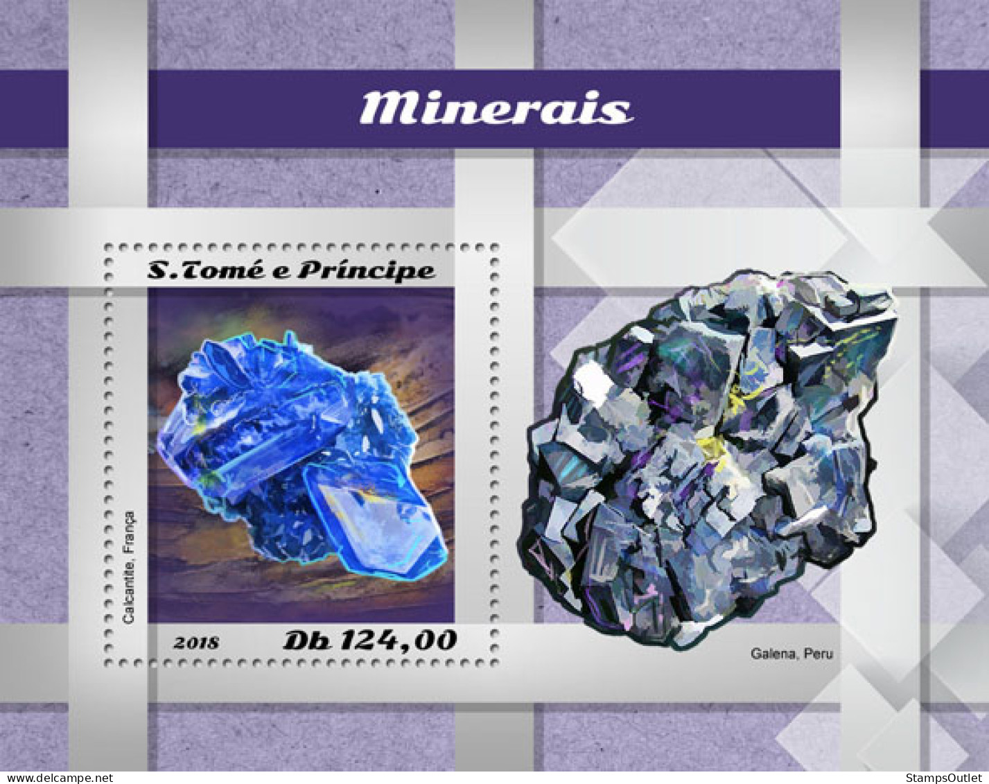 SÃO TOMÉ AND PRÍNCIPE  2018 MNH  Minerals  Michel Code: 7999 / Bl.1448. Yvert&Tellier Code: 1197 - Sao Tome Et Principe