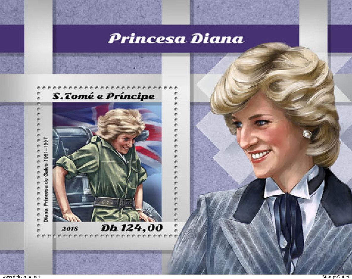 SÃO TOMÉ AND PRÍNCIPE  2018 MNH  Princess Diana  Michel Code:  8064 / Bl.1461. Yvert&Tellier Code: 1208 - Sao Tome Et Principe