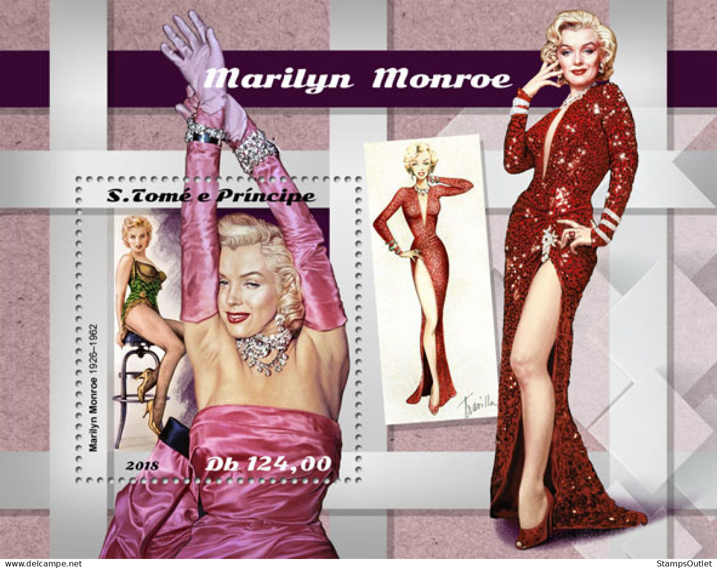 SÃO TOMÉ AND PRÍNCIPE  2018 MNH  Marilyn Monroe  Michel Code:  8069 / Bl.1462. Yvert&Tellier Code: 1209 - Sao Tome Et Principe