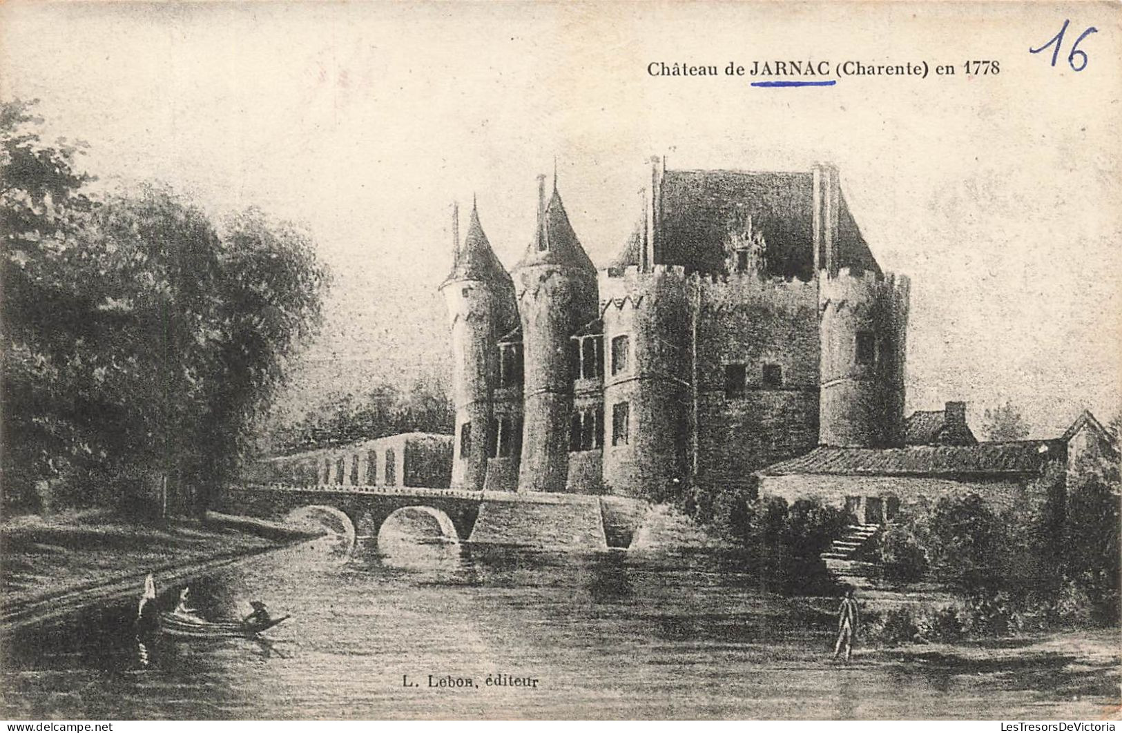 FRANCE - Vue Générale Du Château De Jarnac (Charente) En 1778 - L Leboh éditeur - Carte Postale Ancienne - Jarnac