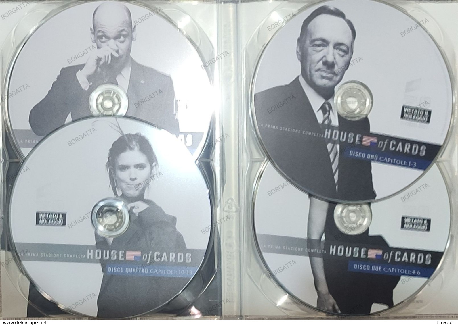 BORGATTA - SERIE - 12 Dvd HOUSE OF CARDS -STAGIONE 1,2,3  - PAL 2 - SONY 2015- USATO In Buono Stato - TV-Serien
