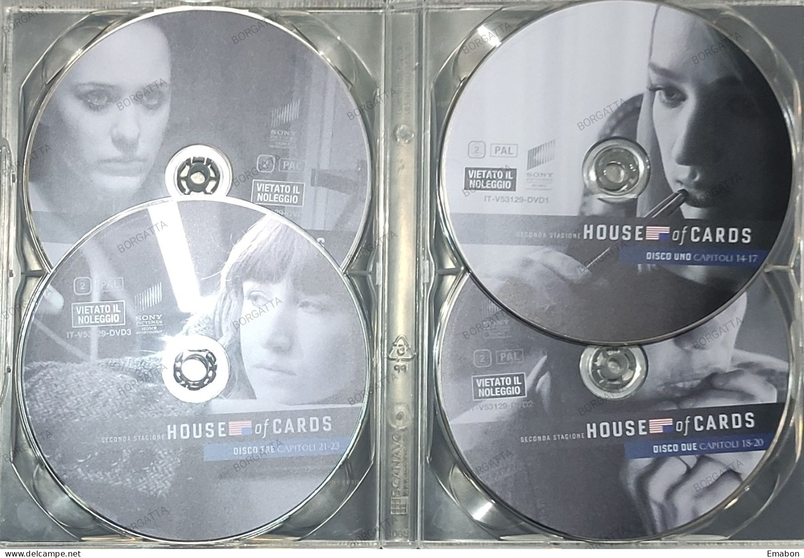 BORGATTA - SERIE - 12 Dvd HOUSE OF CARDS -STAGIONE 1,2,3  - PAL 2 - SONY 2015- USATO In Buono Stato - TV-Serien