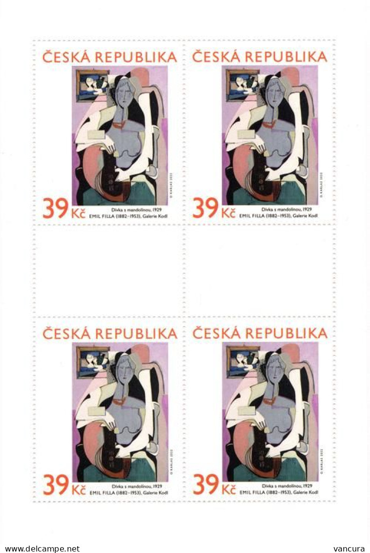 A 1153 Czech Republic Emil Filla, Girl With A Mandolin 2022 - Unused Stamps