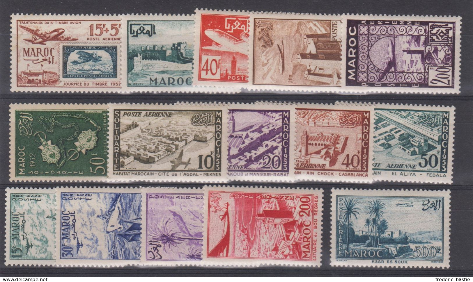 MAROC  - P.A. N°  84 à 102 * * - Cote : 81 € - Luftpost