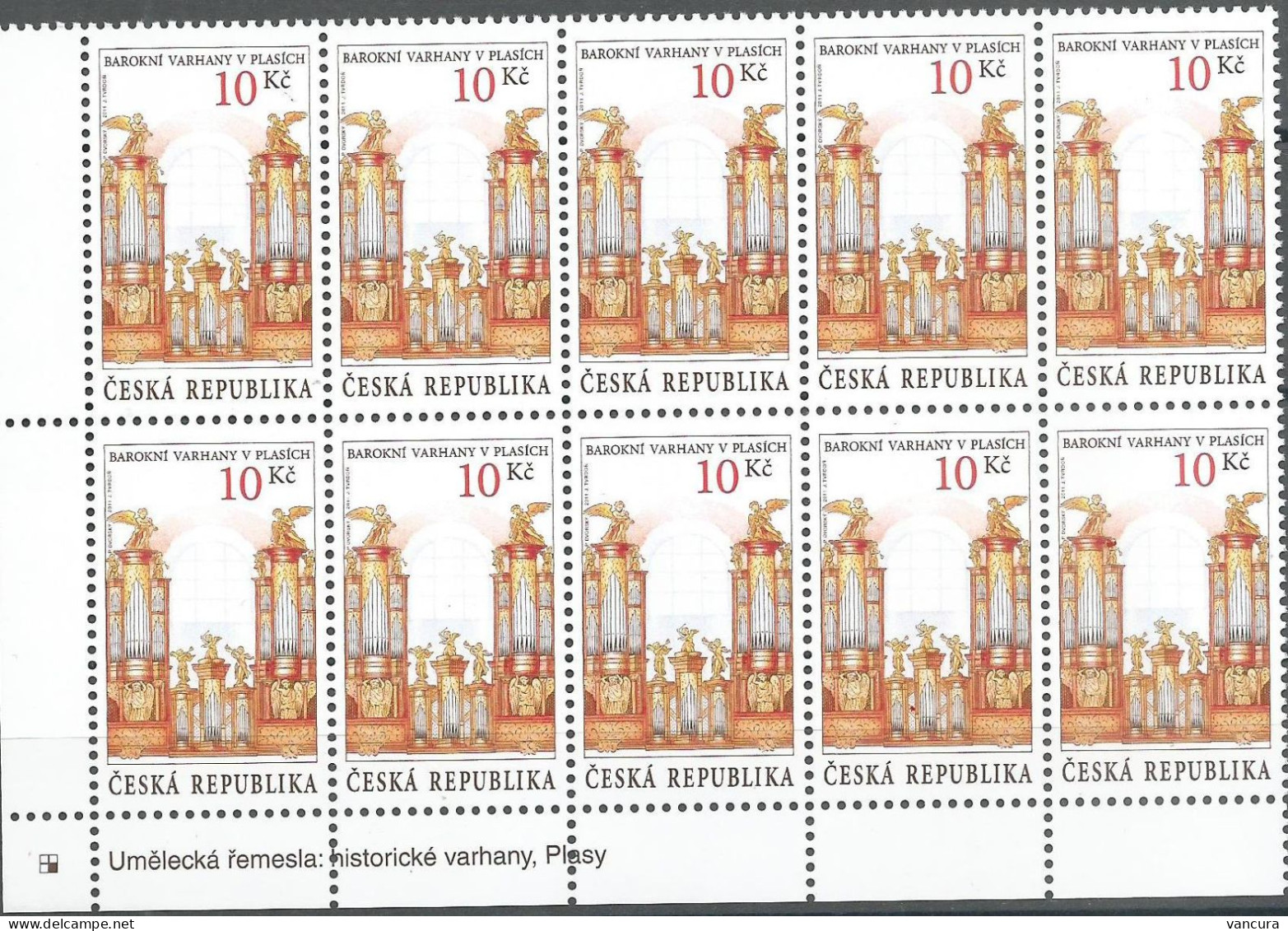 ** 697 Czech Republic Organ Of Plasy 2011 - Unused Stamps