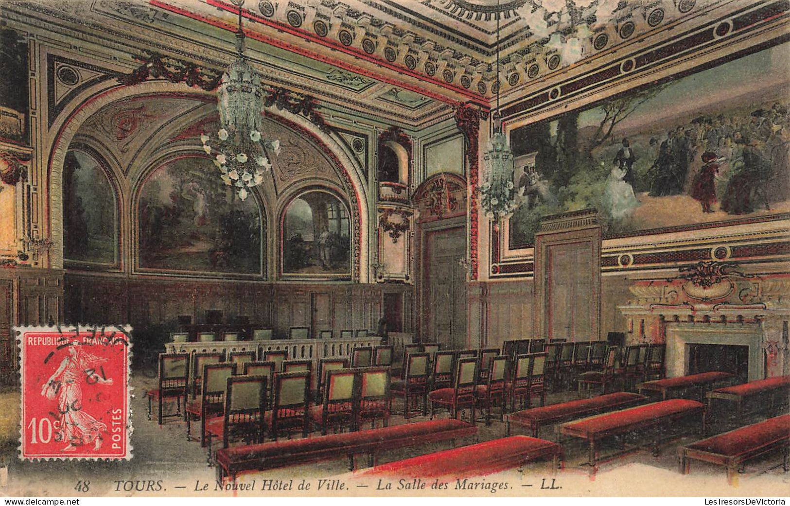 FRANCE - Tours - Le Nouvel Hôtel De Ville - La Salle Des Mariages - Carte Postale Ancienne - Tours