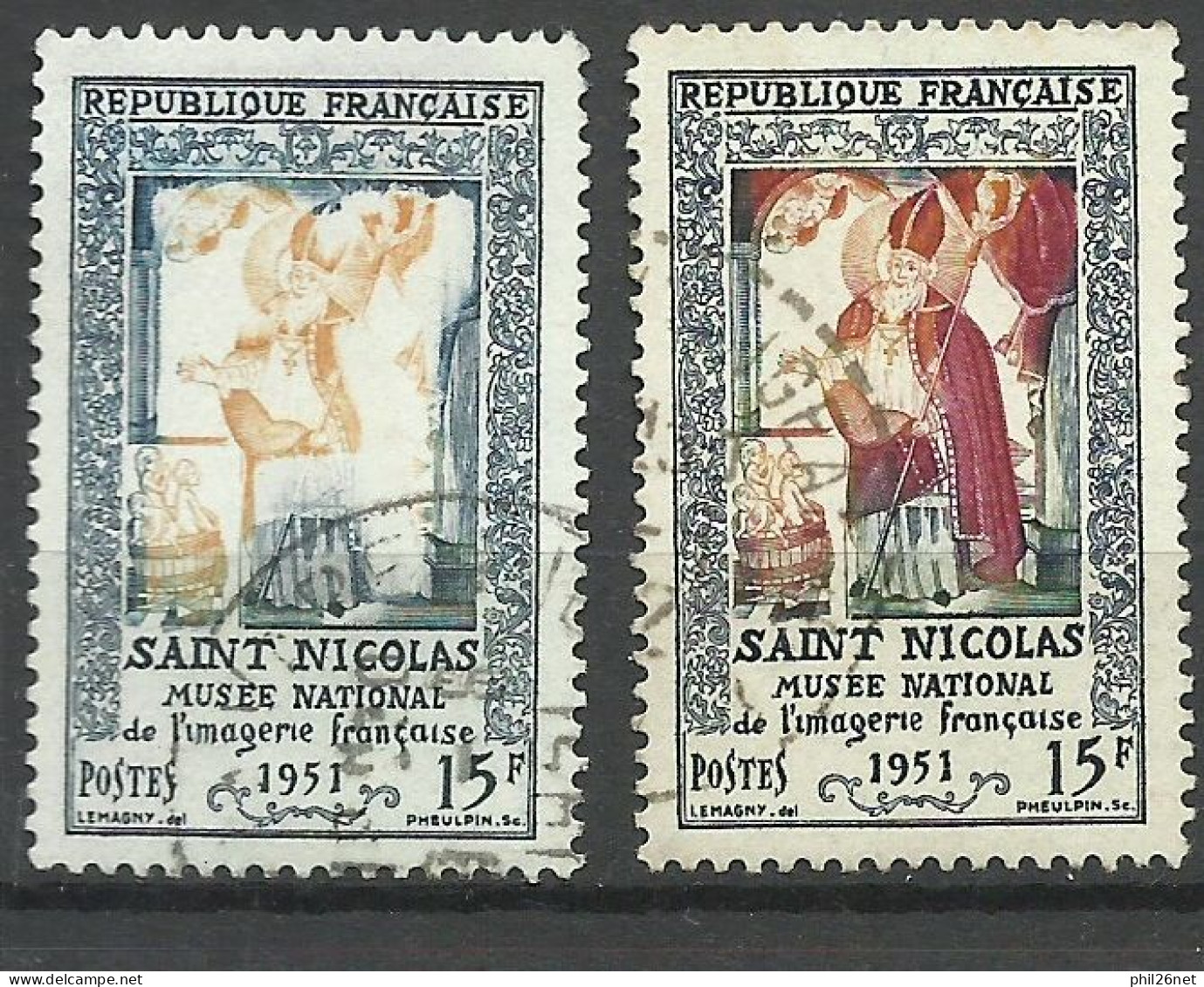 France N°  904 Saint Nicolas  Ocre Et Bleu     Oblitéré B/TB   Timbre Type Sur Les Scans Pour Comparer Soldé ! ! ! - Cristianismo