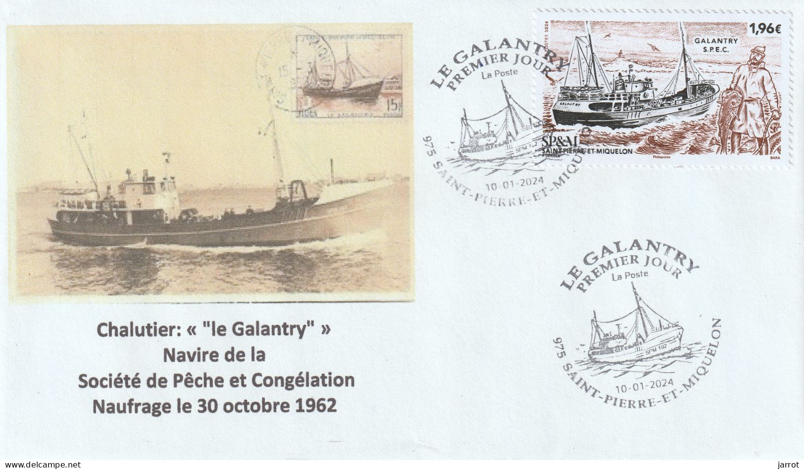 FDC Le Chalutier Galantry 10 Janvier 2024 - FDC