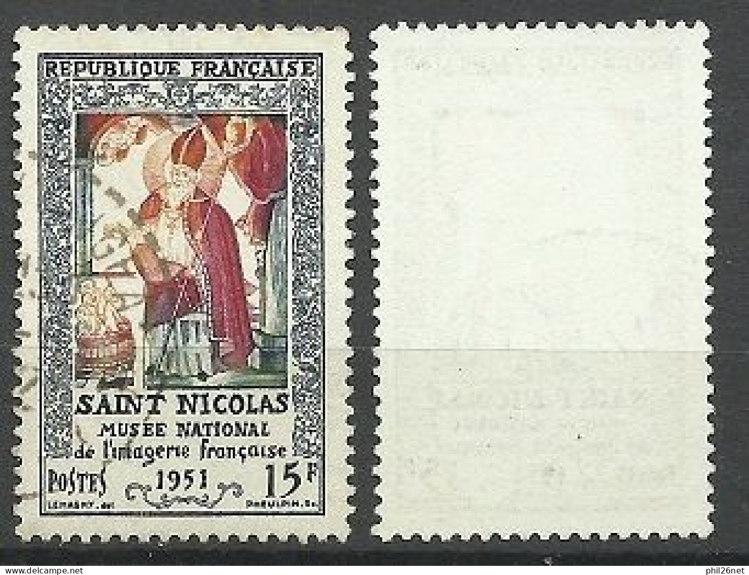 France N°  904 Saint Nicolas  Ocre Et Bleu     Oblitéré B/TB   Timbre Type Sur Les Scans Pour Comparer Soldé ! ! ! - Used Stamps
