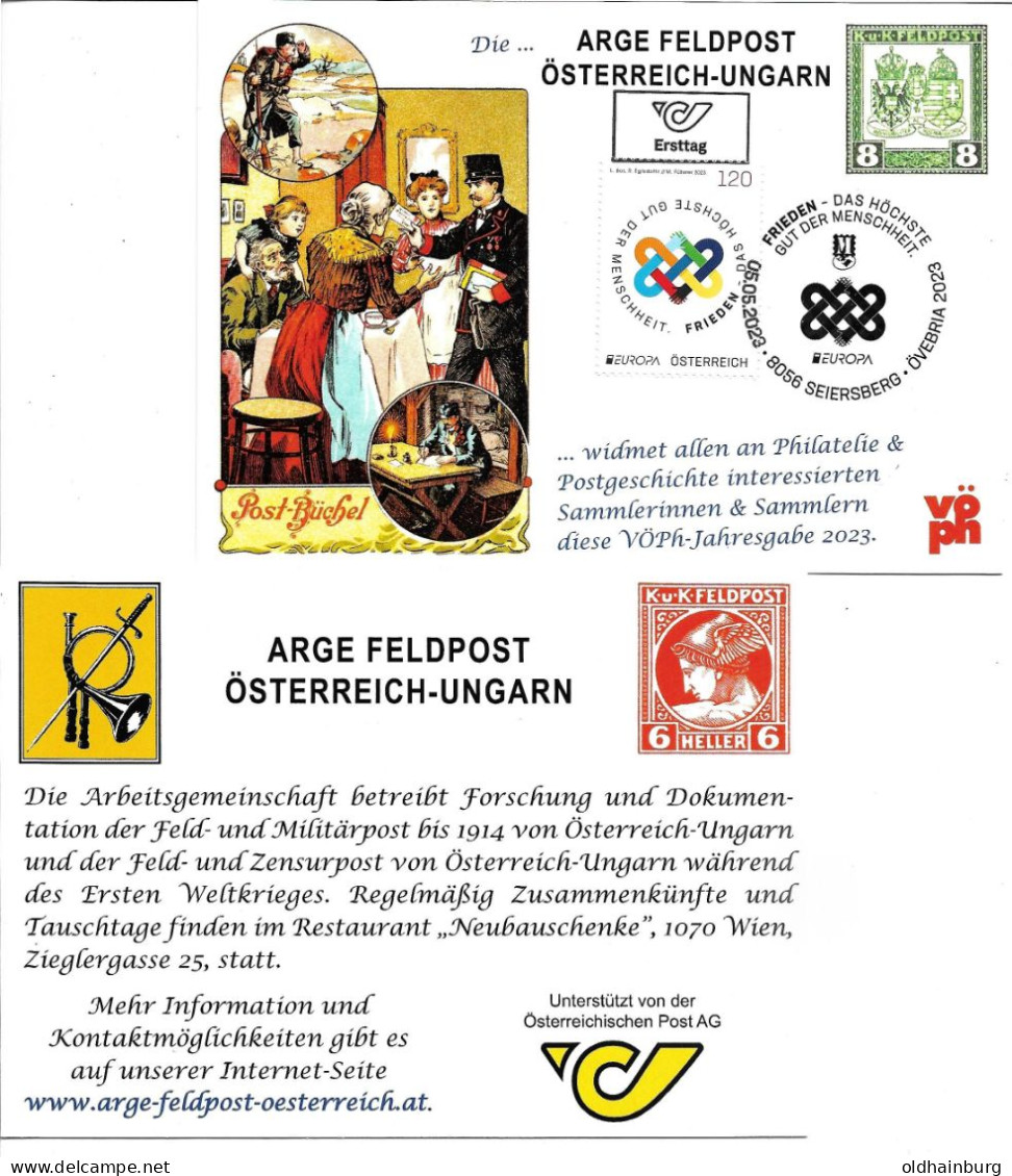 0061t: Geschenkkarte Der ARGE Feldpost Österreich- Ungarn (Scan Zeigt Vorder- Und Rückseite) - Storia Postale