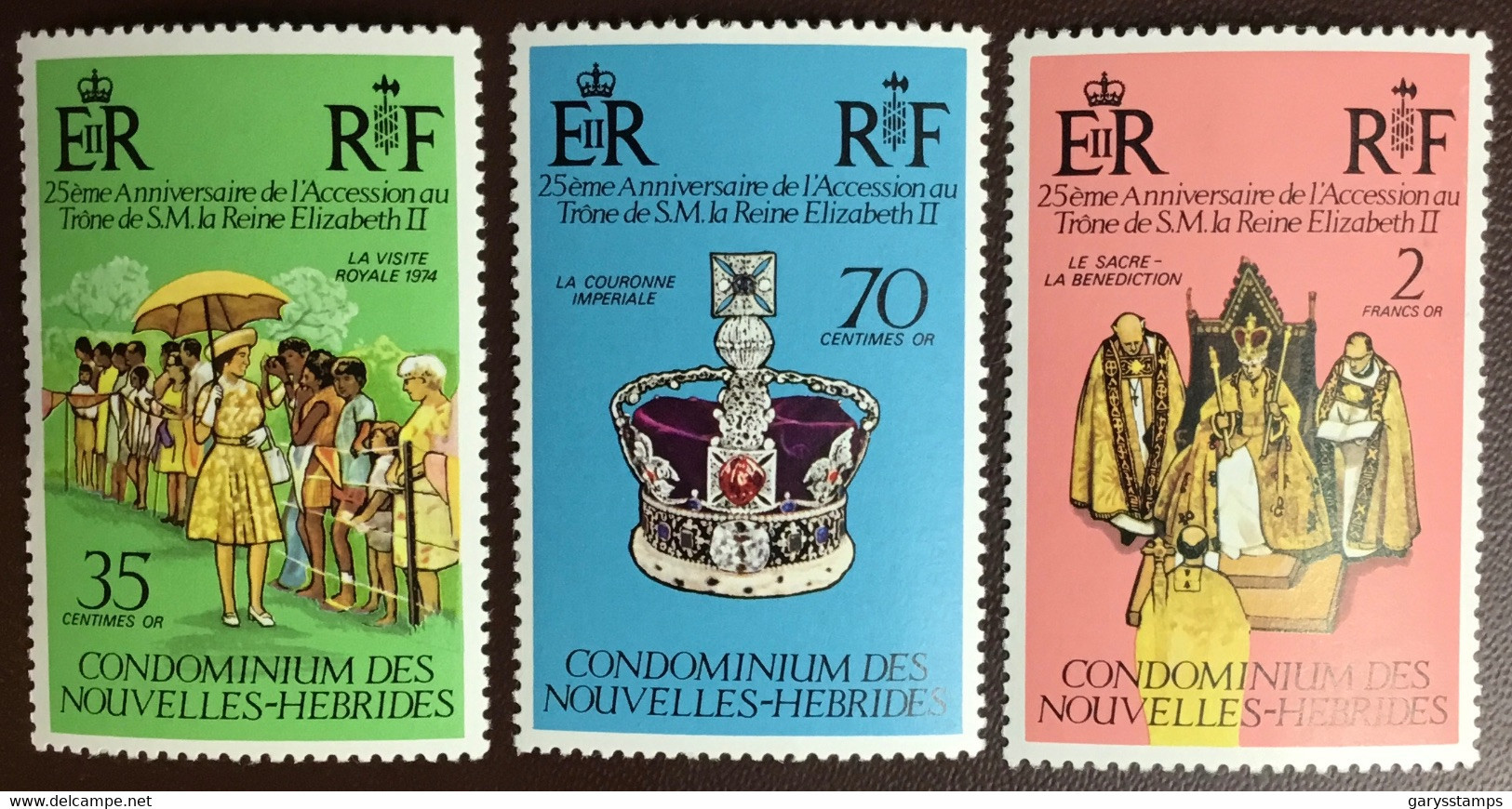 New Hebrides French 1977 Silver Jubilee MNH - Nuevos