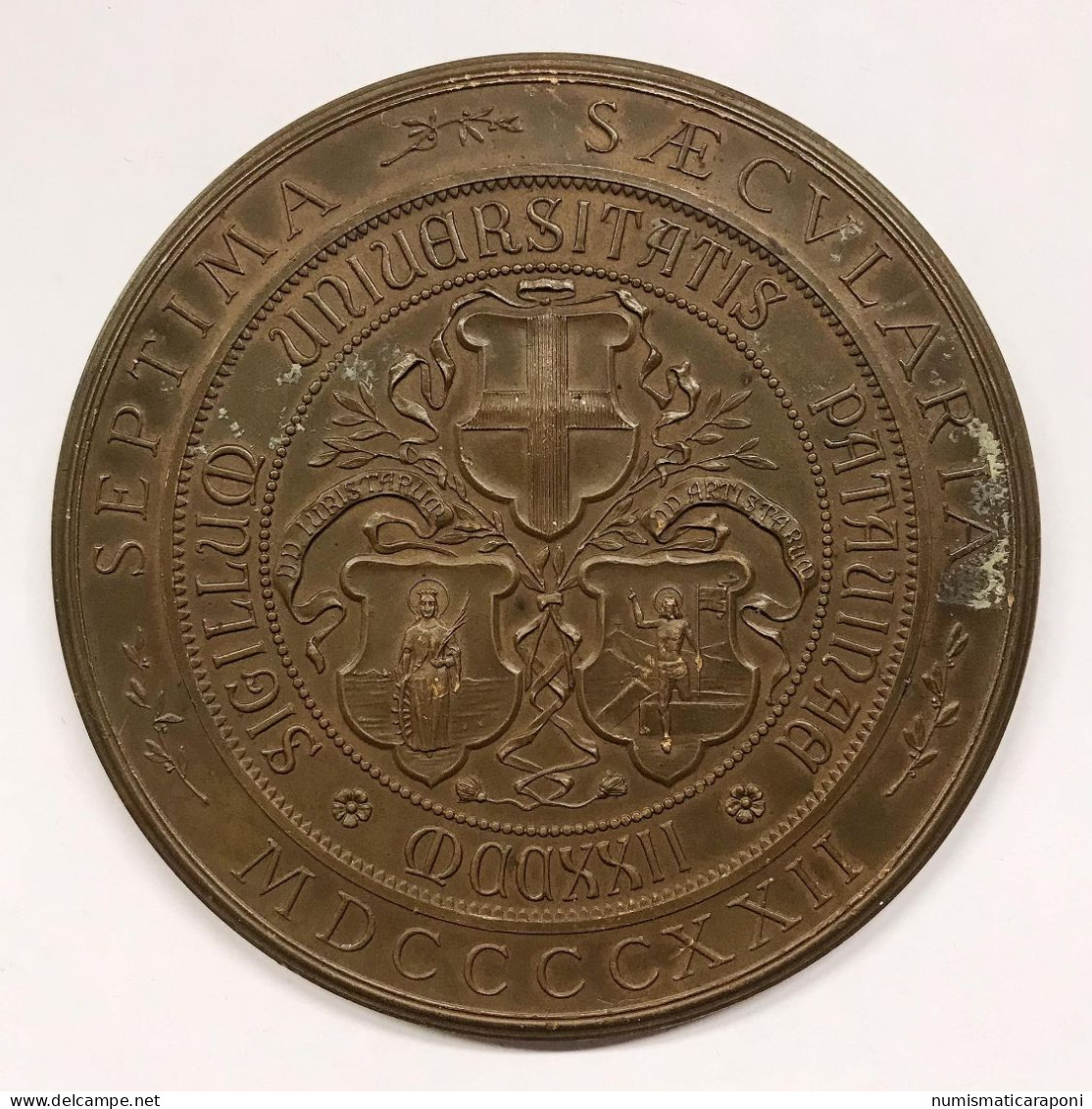 Medaglia Medal Ae 70 Mm Padova 1922 Opus E. Bellotto Galileo Galilei Jo. Bapt. Morgagni - Firma's