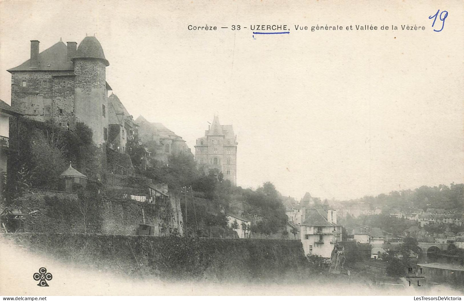 FRANCE - Corrèze - Uzerche - Vue Générale Et Vallée De La Vézère - Carte Postale Ancienne - Uzerche