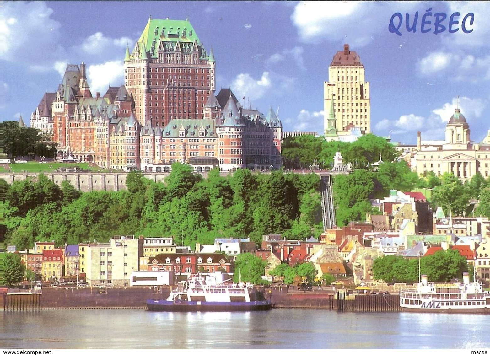 CPM - CANADA - QUEBEC - CHATEAU FRONTENAC - TRAVERSIER ET FLEUVE SAINT LAURENT - Québec - Château Frontenac
