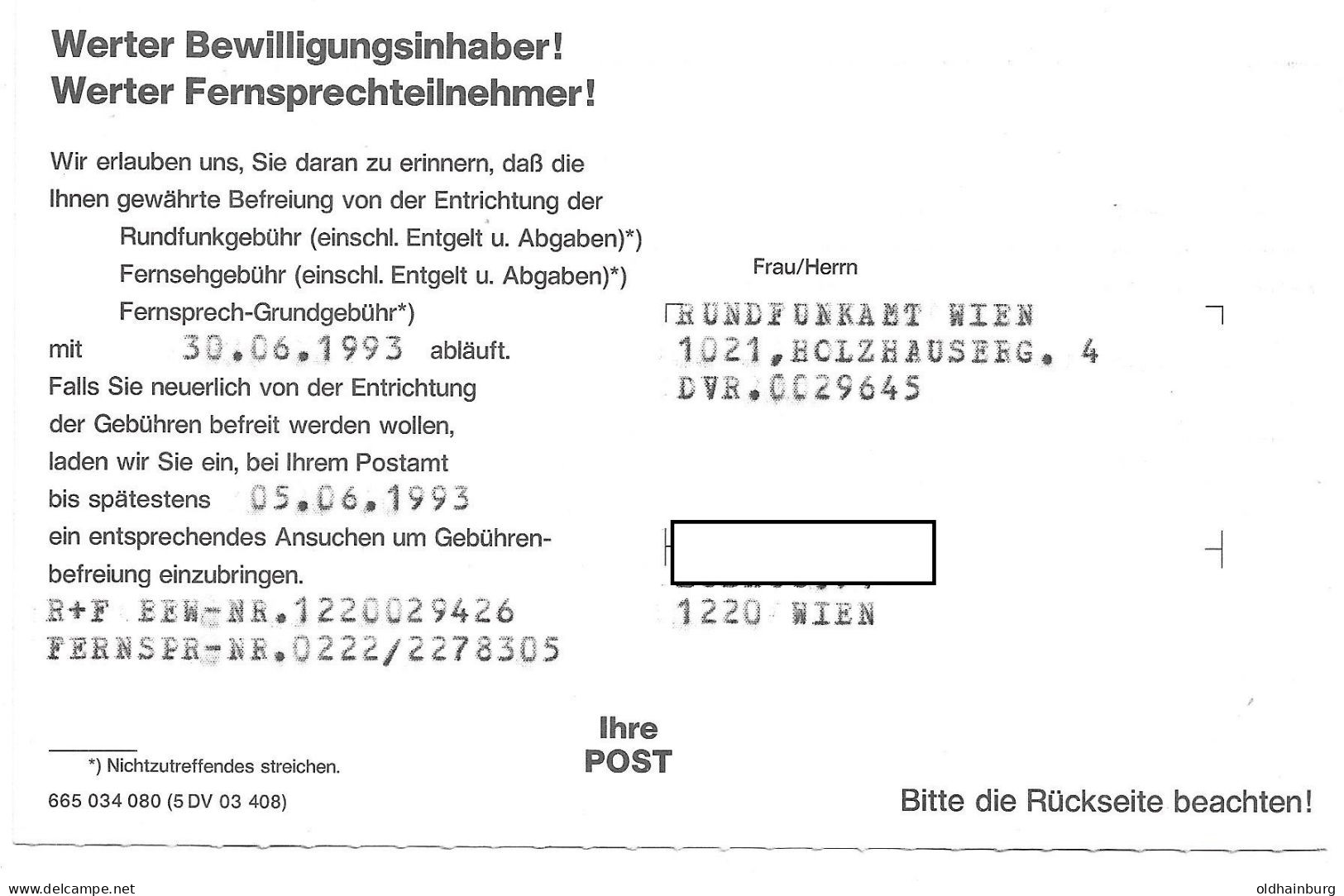 0061q: Post- & Telekom- Beleg 1993 - Errors & Oddities