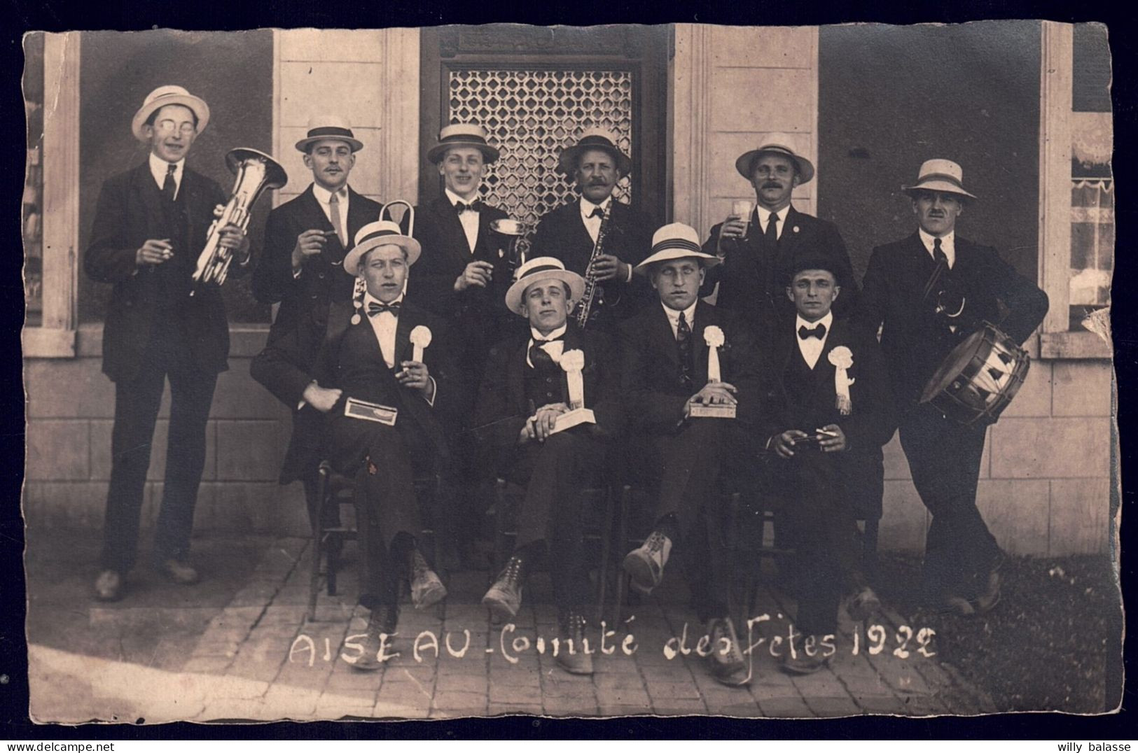 +++ Photo Carte - AISEAU - Comité Des Fêtes 1922 - Fanfare - Orchestre // - Aiseau-Presles