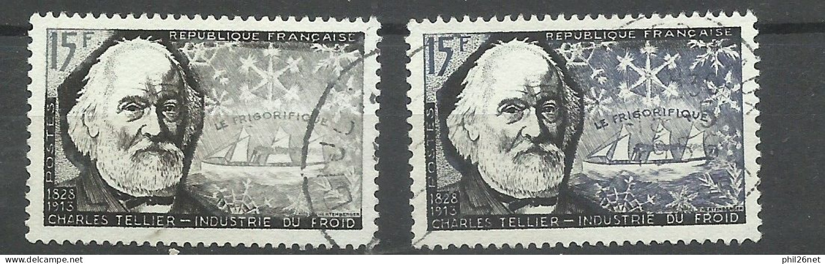 France N°1056 Tellier Navire Frigorifique Noir Et Gris Oblitéré B/TB Timbre Type Sur Les Scans Pour Comparer Soldé ! ! ! - Used Stamps