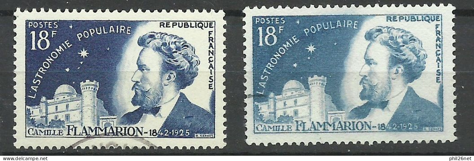 France N°1057 Flammarion Astronomie Bleu Clair  Oblitéré B/TB Le  Timbre Type Sur Les Scans Pour Comparer Soldé ! ! ! - Used Stamps