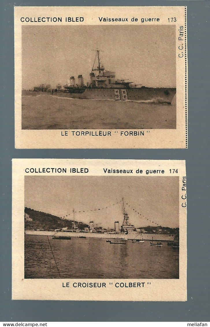 S962 - VIGNETTES CHCOLAT IBLED - CROISEUR COLBERT - TORPILLEUR FORBIN - Autres & Non Classés