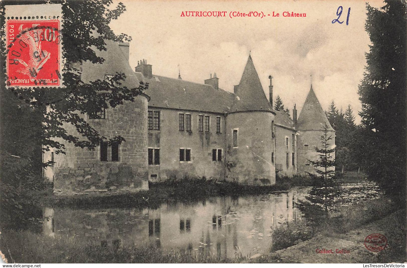 FRANCE - Autricourt (Côte D'Or) - Vue Générale Et De L'extérieur Du Château - Carte Postale Ancienne - Montbard