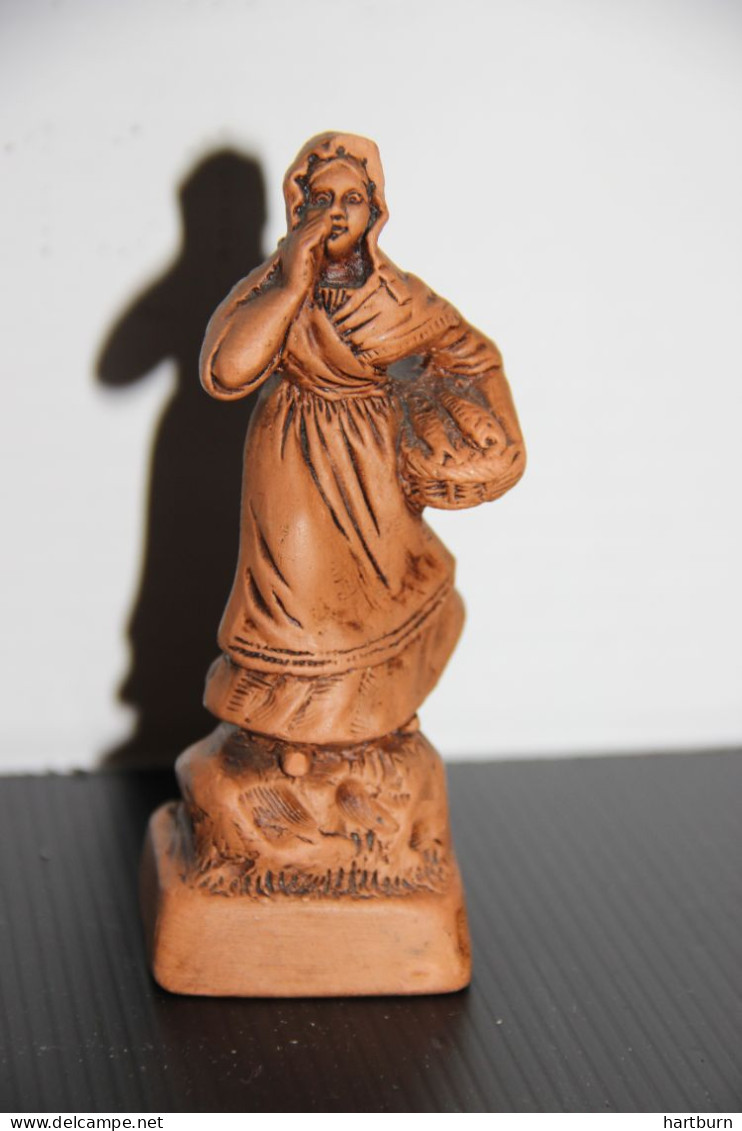 Vissersbeeldjes. Figurines De Pêcheur. Terre Cuite (terra Cotta) Statuette, Francies Lascour. - Otros & Sin Clasificación