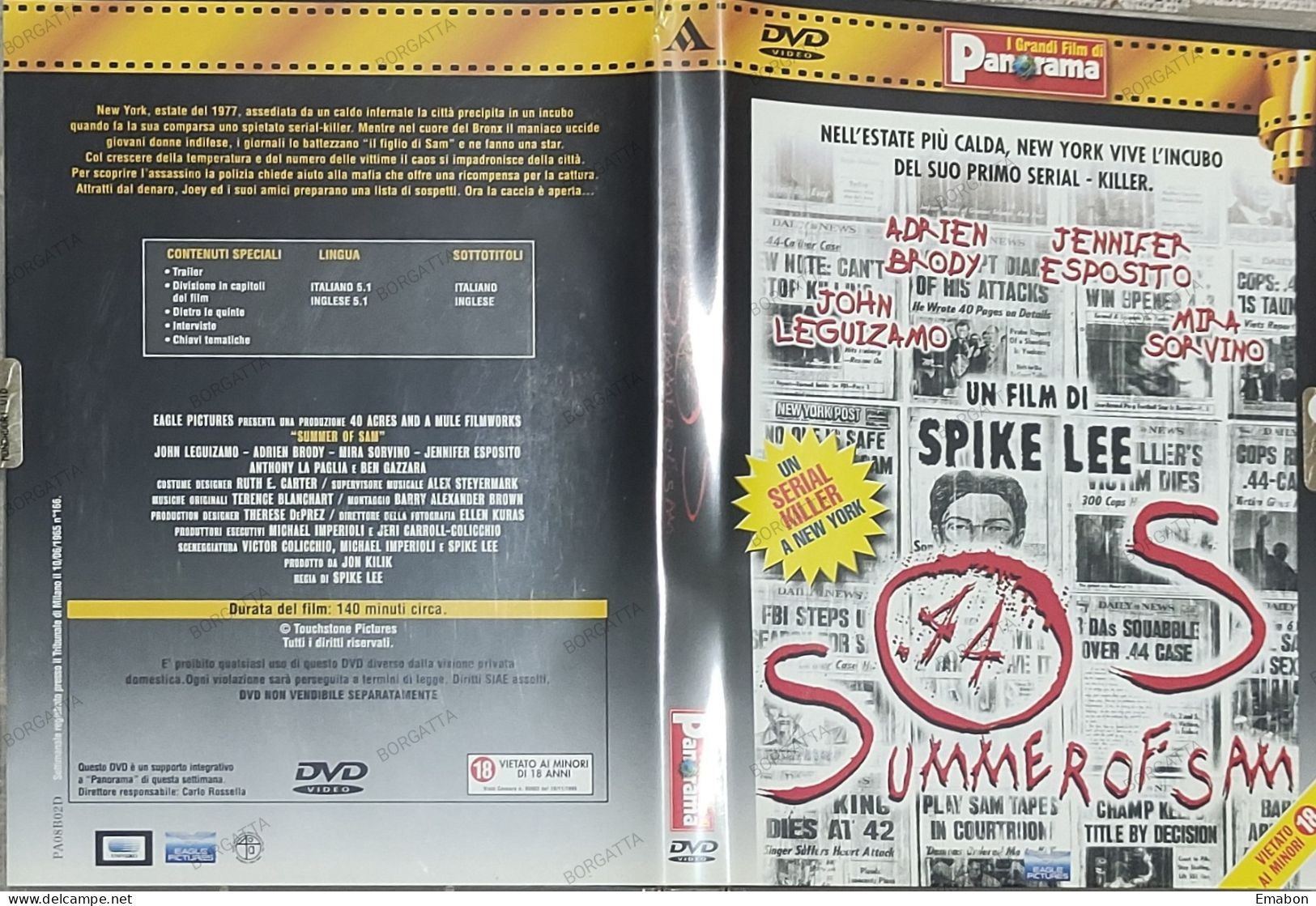 BORGATTA - DRAMMATICO - Dvd SUMMER OF SAM - SPIKE LEE - PAL 2 - PANORAMA  1999 - USATO In Buono Stato - Drame